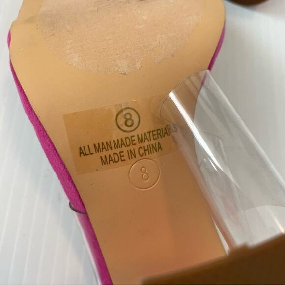 Lulus Arianna Fuchsia Suede High Heel Sandals size 8 - Picture 5 of 11